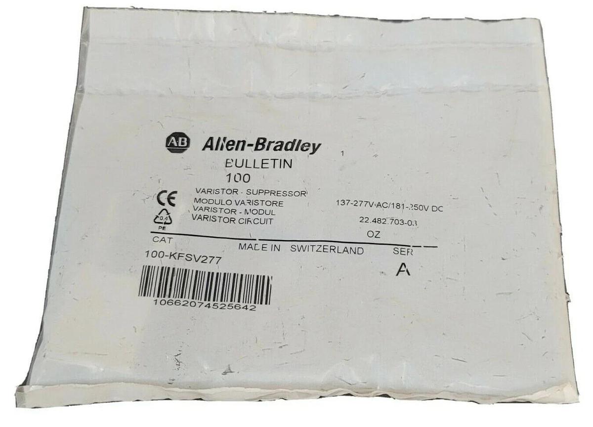 Used NEW ALLEN BRADLEY 100-KFSV277 VARISTOR SUPPRESSOR SER. A