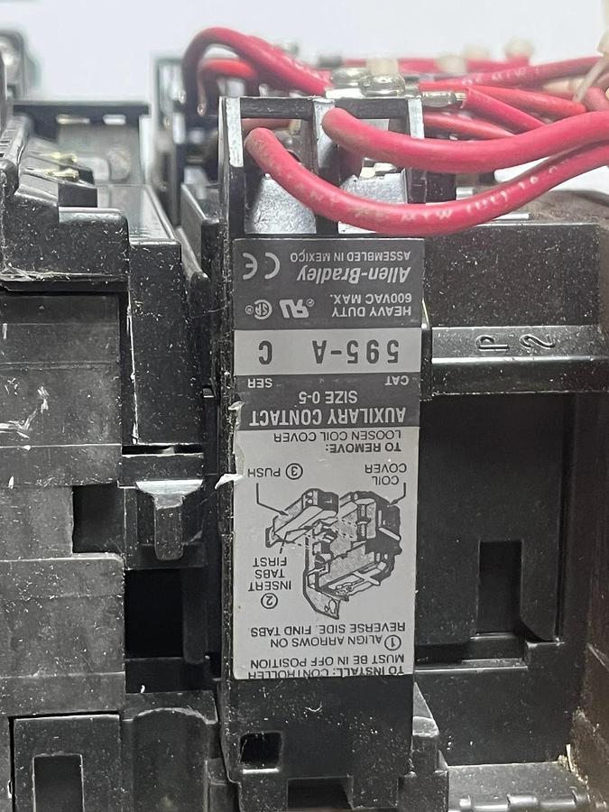 Used Allen-Bradley 2107B-BABD-7FEC2A-908X8X MCC Bucket Size 1 Reversing Starter
