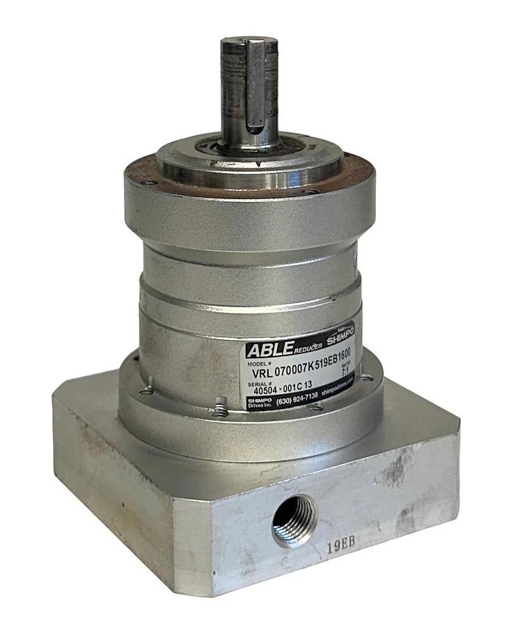 Used NIDEC SHIMPO VRL070007K519EB1600 ABLE REDUCER 7:1 RATIO VRL SERIES COAXIAL USNP