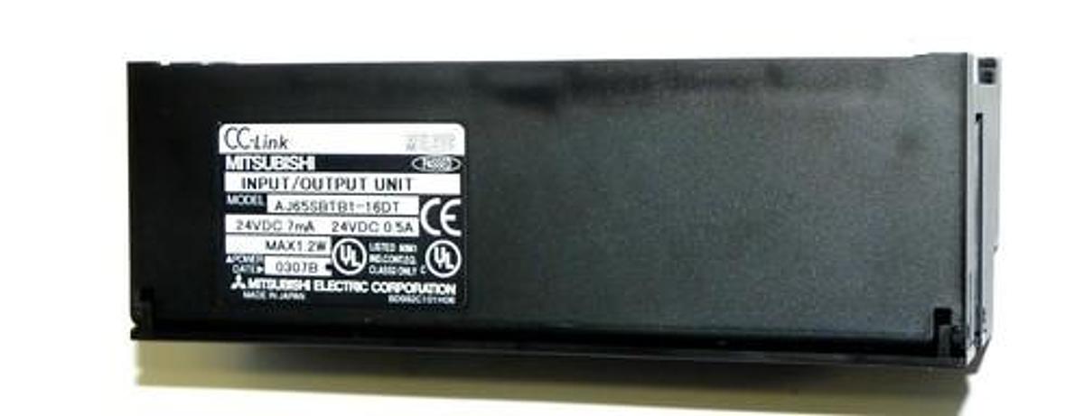 Used MITSUBISHI AJ65SBTB1-16DT CC-LINK BLOCK INPUT/OUTPUT UNIT 1.2W (IN BOX)