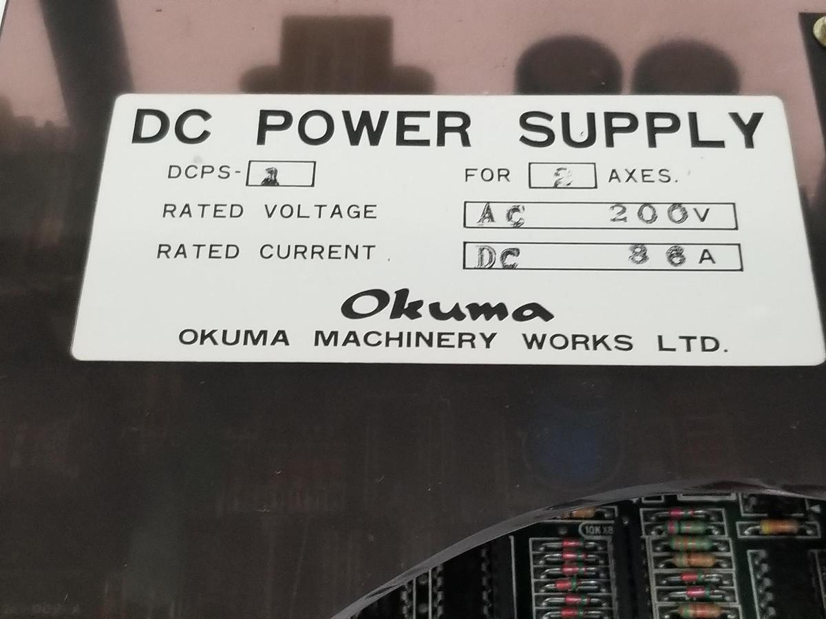 Used OKUMA DCPS-1 DC POWER SUPPLY FOR 2 AXES, 200V AC, 86A DC, DCPS1
