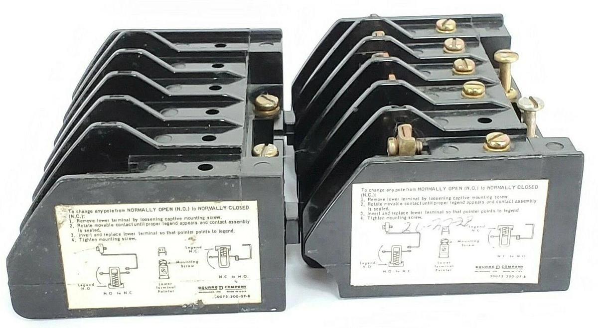 Used LOT OF 2 SQUARE D 8903-LLO-30 LIGHTING CONTACTOR ASSEMBLIES 8903LLO30, SER. B