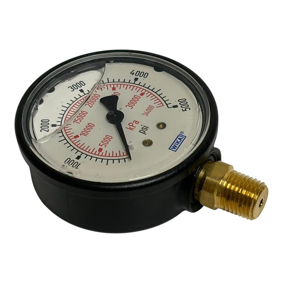 Used Wika 113.13 2.5" Pressure Gauge 5000 PSI 1/4" NPT Glycerin Filled New in Box