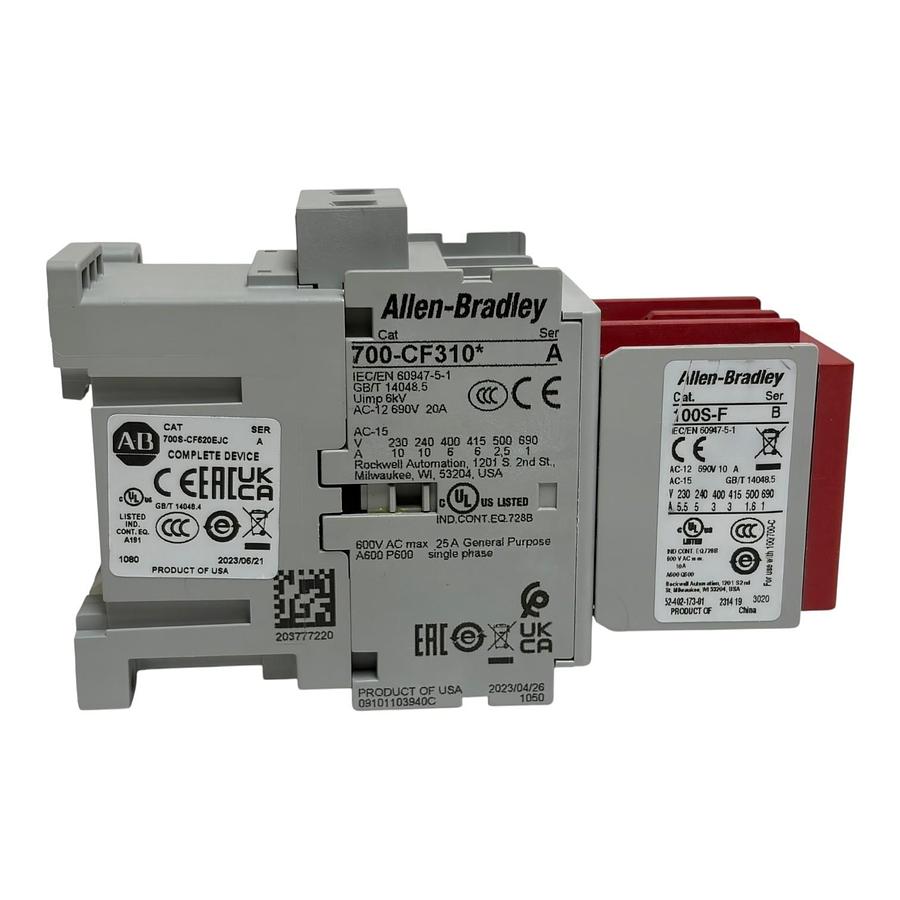 Used New Allen-Bradley 700S-CF620EJC Safety Control Relay 24VDC Guardmaster Ser A