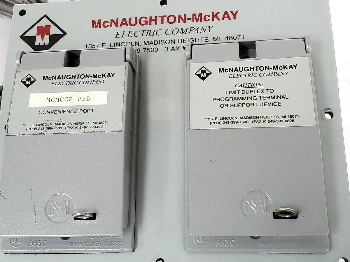 Used MCNAUGHTON-MCKAY BE-467766 INDUSTRIAL CONTROL PANEL MCMCCP-P5D CONVENIENCE PORT
