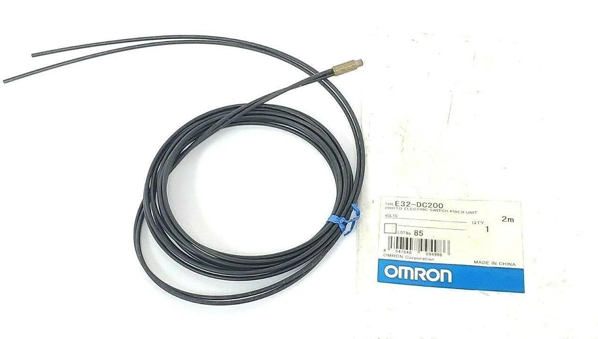NEW OMRON E32-DC200 PHOTO ELECTRIC SWITCH FIBER UNIT 2M (NO HARDWARE)