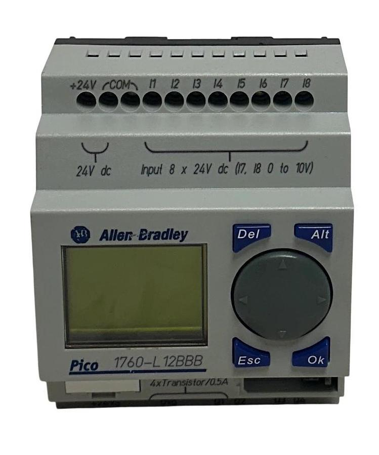 Used ALLEN BRADLEY 1760-L12BBB /B Pico DC CONTROLLER 24VDC Rev. D 2W 1760L12BBB USNP
