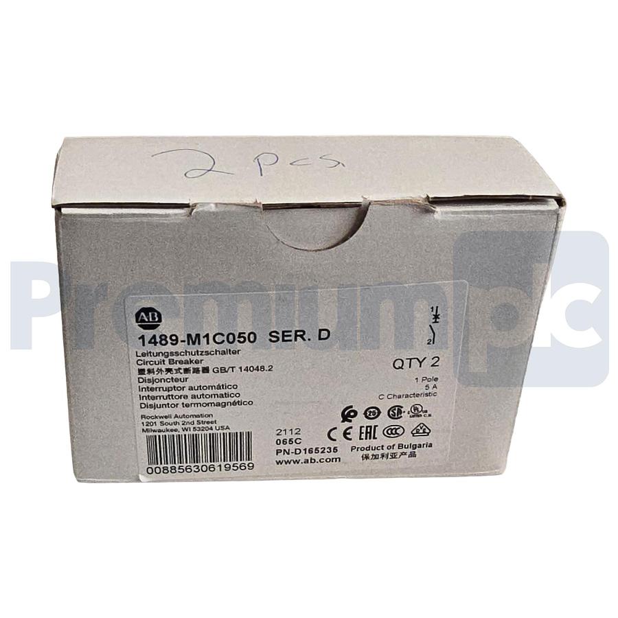 Used Box of 2 Allen-Bradley 1489-M1C050 /D Circuit Breaker, 1 Pole, 5A, C-Curve NSMP