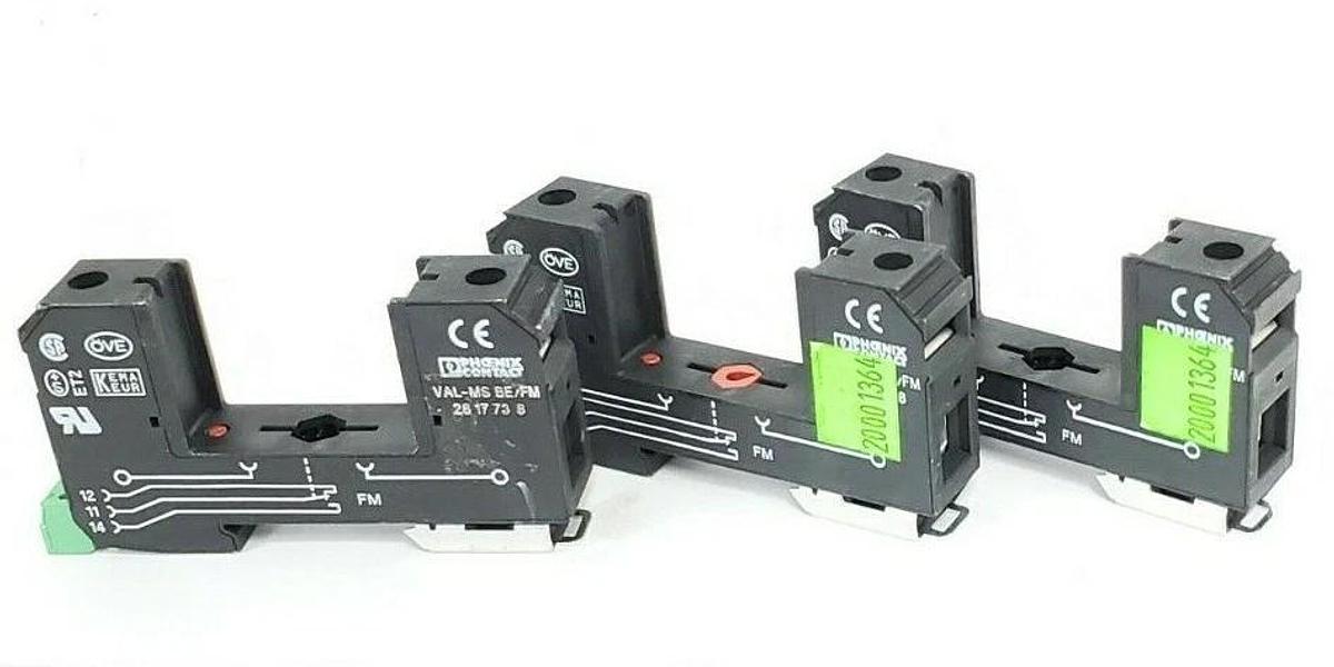 LOT OF 3 PHOENIX CONTACT 2817738 BASE ELEMENTS VAL-MS BE/FM