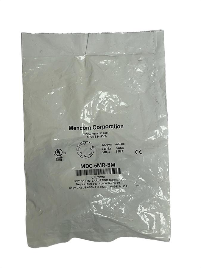 Used Mencom MDC-6MR-BM Mini-Plus Receptacle 6-Pin Male 1/2" NPT 12" Leads - NSFS