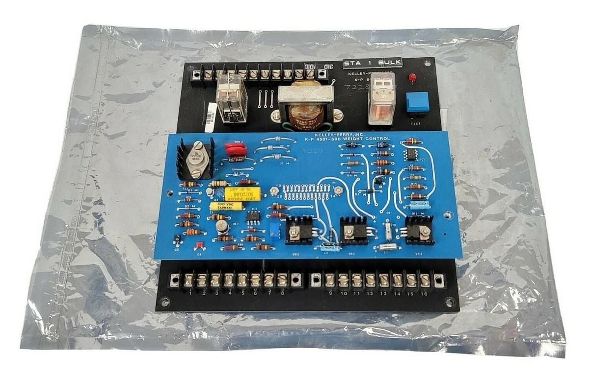 Refurbished REPAIRED KELLEY-PERRY K-P 501 PC BOARD W/ 4501-500 WEIGHT CONTROL BOARD