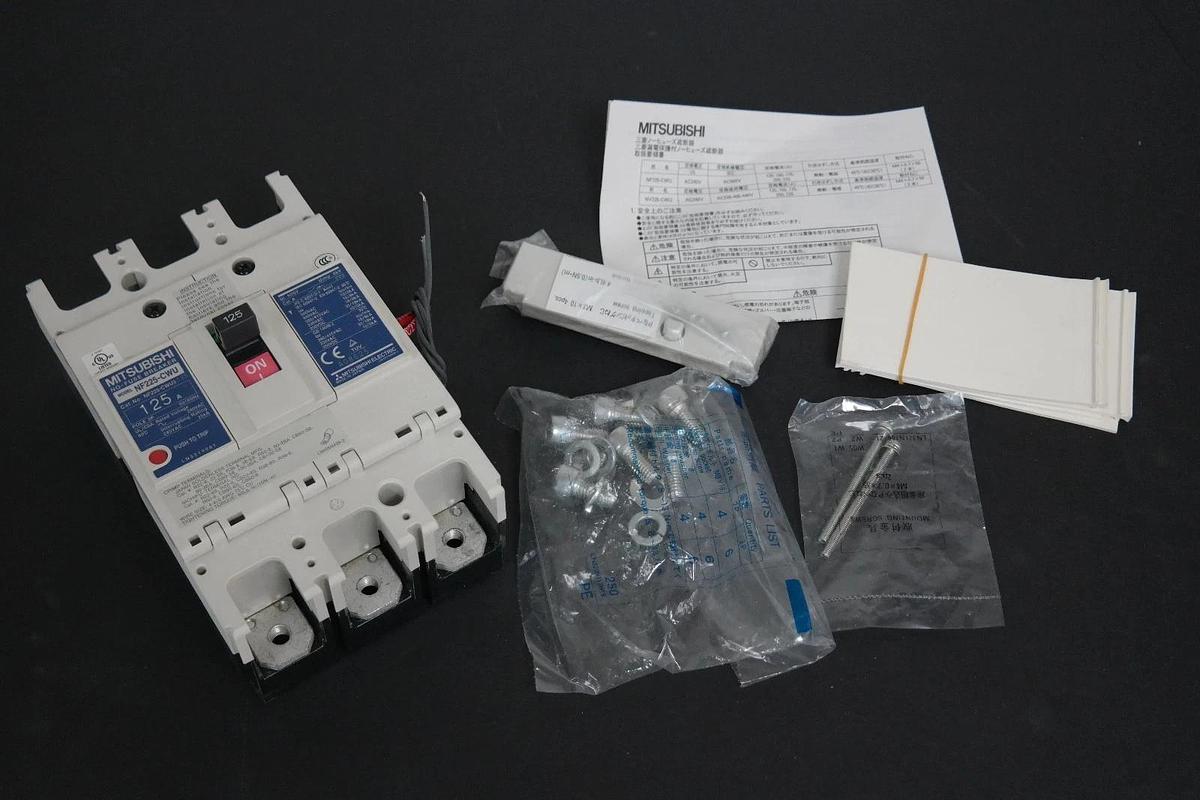 Used NIB MITSUBISHI NF225-CWU3 CIRCUIT BREAKER 125A, 3P, NF225-CWU NF225CWU3125