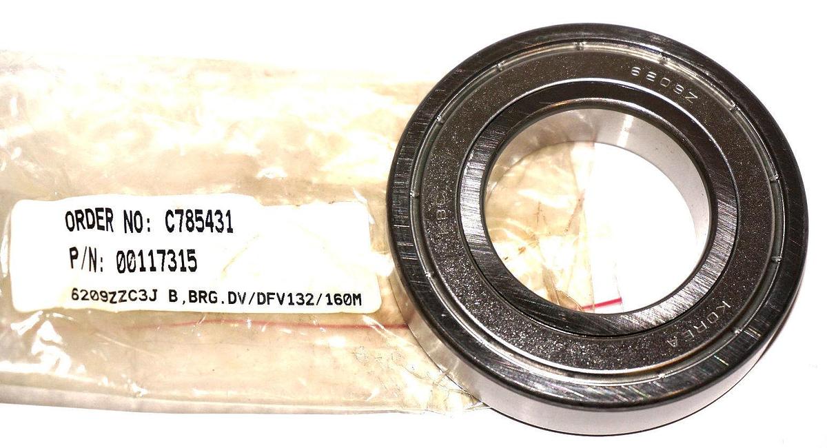 Used NEW KBC 6209ZZC3J SINGLE ROW BALL BEARING 6209Z