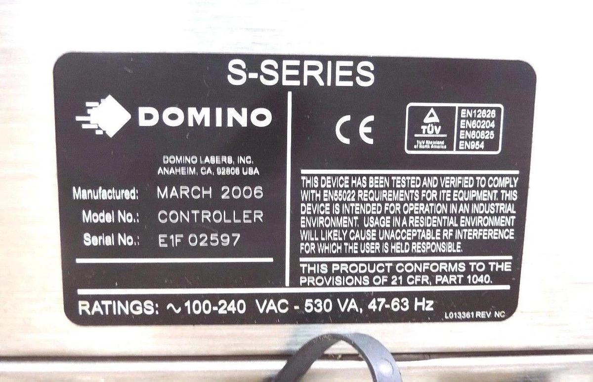Used DOMINO S-Series Controller S100/S200 Laser Coding Printer Command Unit E1F USPI