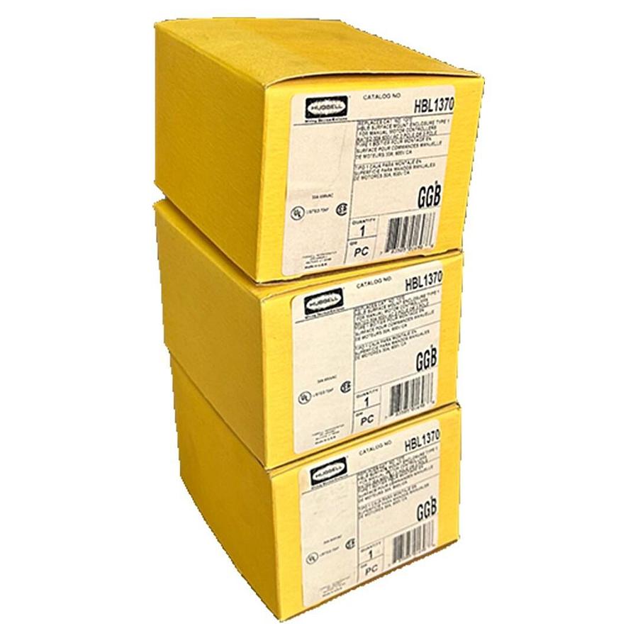 Used 3 NEW HUBBELL HBL1370 HBL SURFACE MOUNT ENCLOSURES FOR MOTOR CONTROLLERS 30A