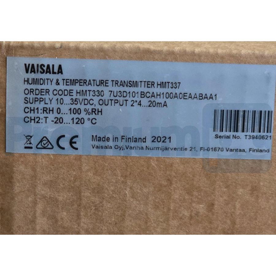 Used Vaisala HMT330 7U3D101BCAH100A0EAABAA1 Humidity Temperature Transmitter HMT337