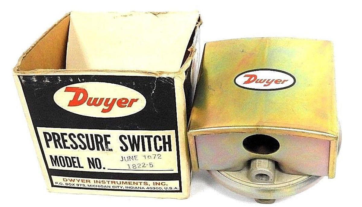 Used NIB DWYER 1822-5 PRESSURE SWITCH 18225 SERIES 1800