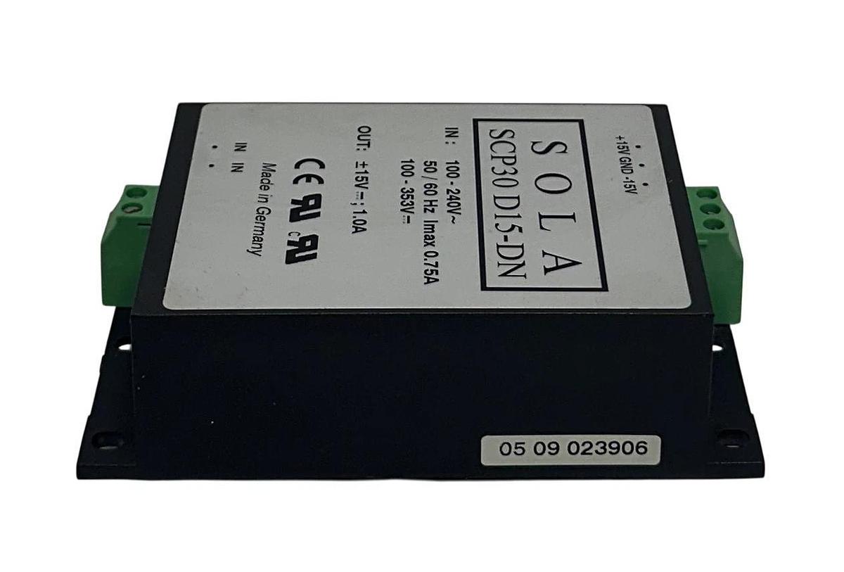 Used EMERSON SOLA SCP30 D15-DN / SCP30D15DN SLIM POWER SUPPLY 15VDC OUTPUT USNP