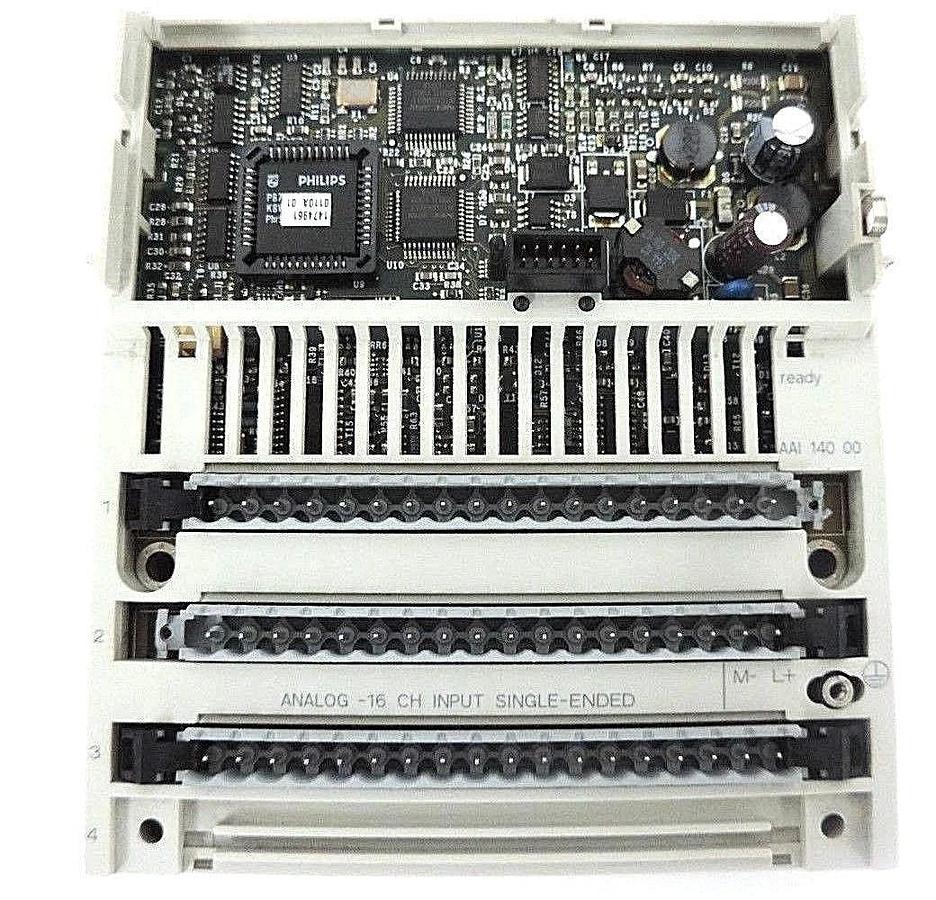 Used SCHNEIDER ELECTRIC 170AAI14000 ANALOG INPUT MODULE 16 CH. SINGLE PV:01, RL:04