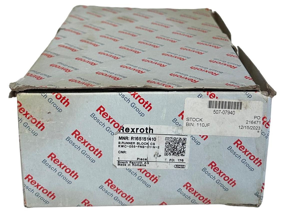Used REXROTH KWC-055-FNS-C1-N-2 / R165151410 BALL RUNNER BLOCK LINEAR GUIDE NSMP