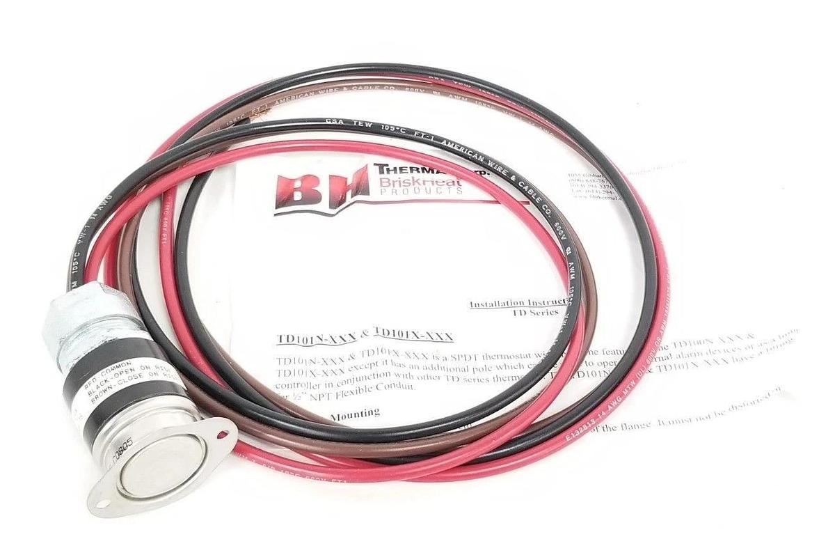 Used NEW BRISKHEAT TD101X-075 HAZ RAT SURF THERMOSTAT CONTROL TD101X075