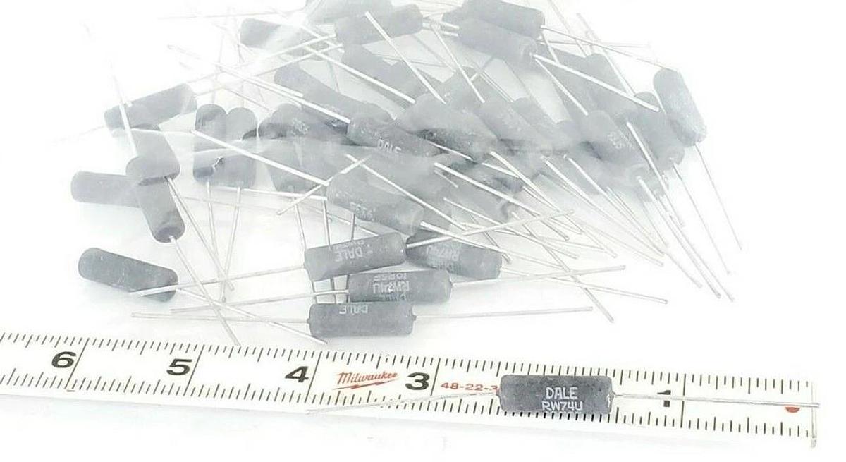 LOT OF 48 NEW VISHAY DALE RW74U-10R5F 9335 RESISTORS 10.5OHM R5-5-69 RW74U10R5F