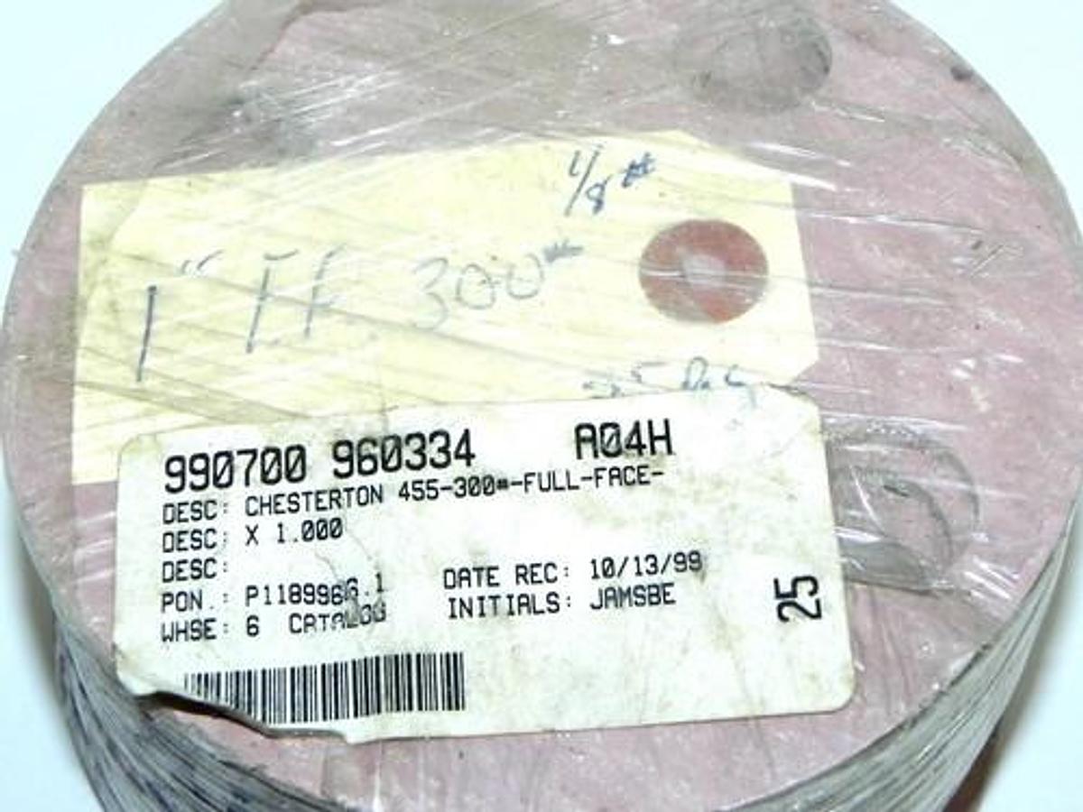 Used NEW CHESTERTON 455-300* FULL FACE ARAMID FIBER NITRILE GASKET 1/8'' THICK