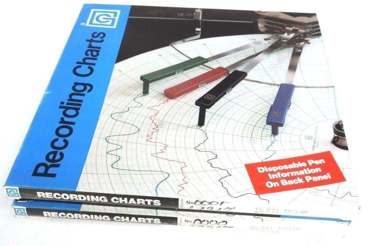 Used NIB GRAPHIC CONTROLS 0000-19217 RECORDING CHARTS FIT TO TAYLOR # OP123 QTY: 500