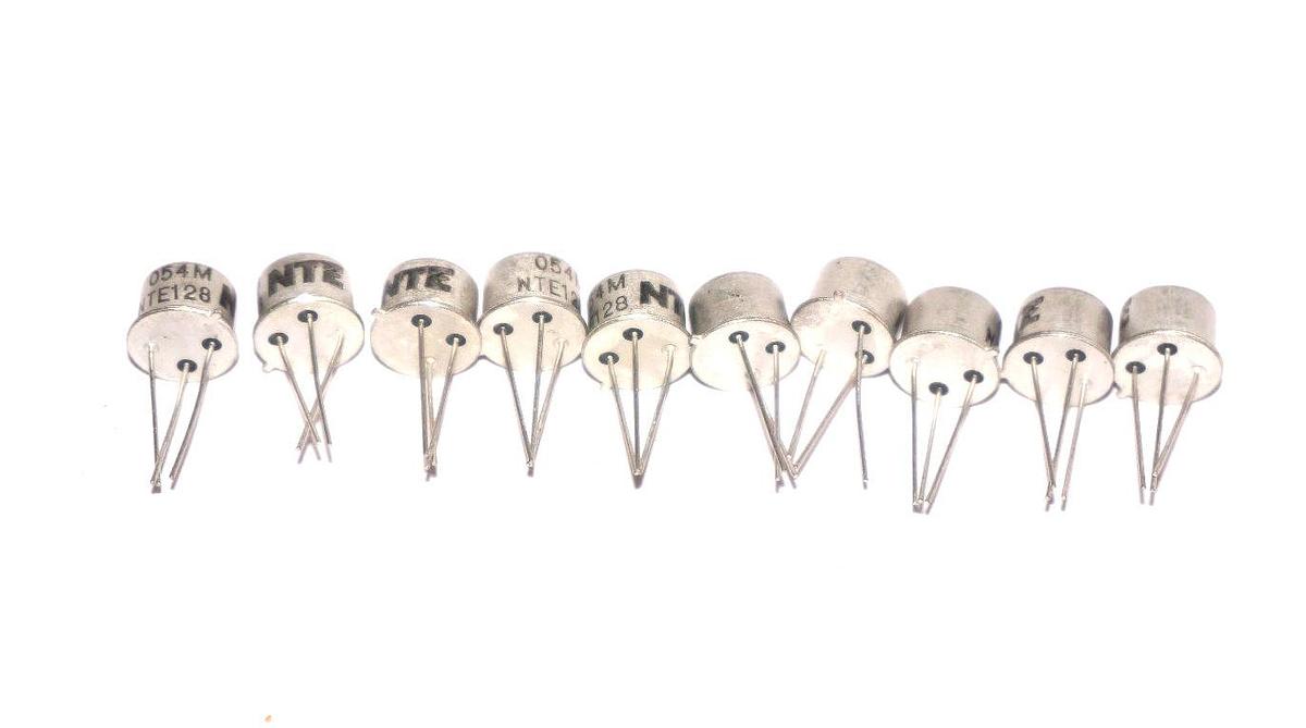 LOT OF 10 NEW NTE NTE128 TRANSISTORS 054M