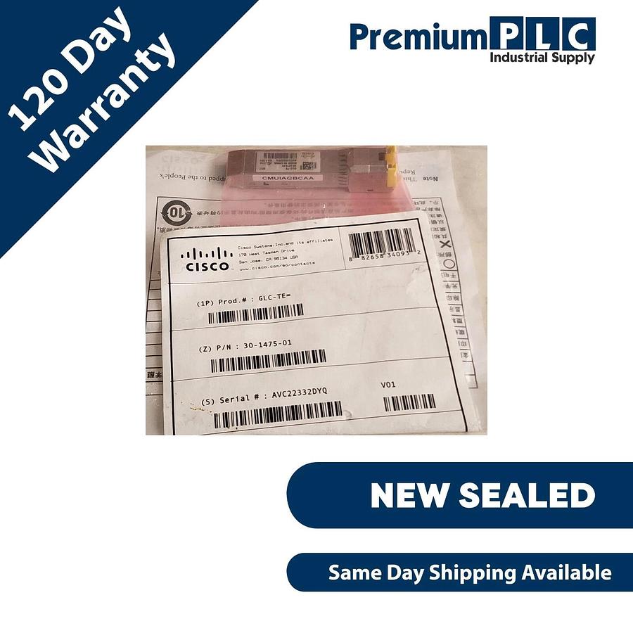 Used NEW FS CISCO GLC-TE= 30-1475-01 GBIC 1000BASE-T RJ-45 SFP TRANSCEIVER W/HOLOGRAM