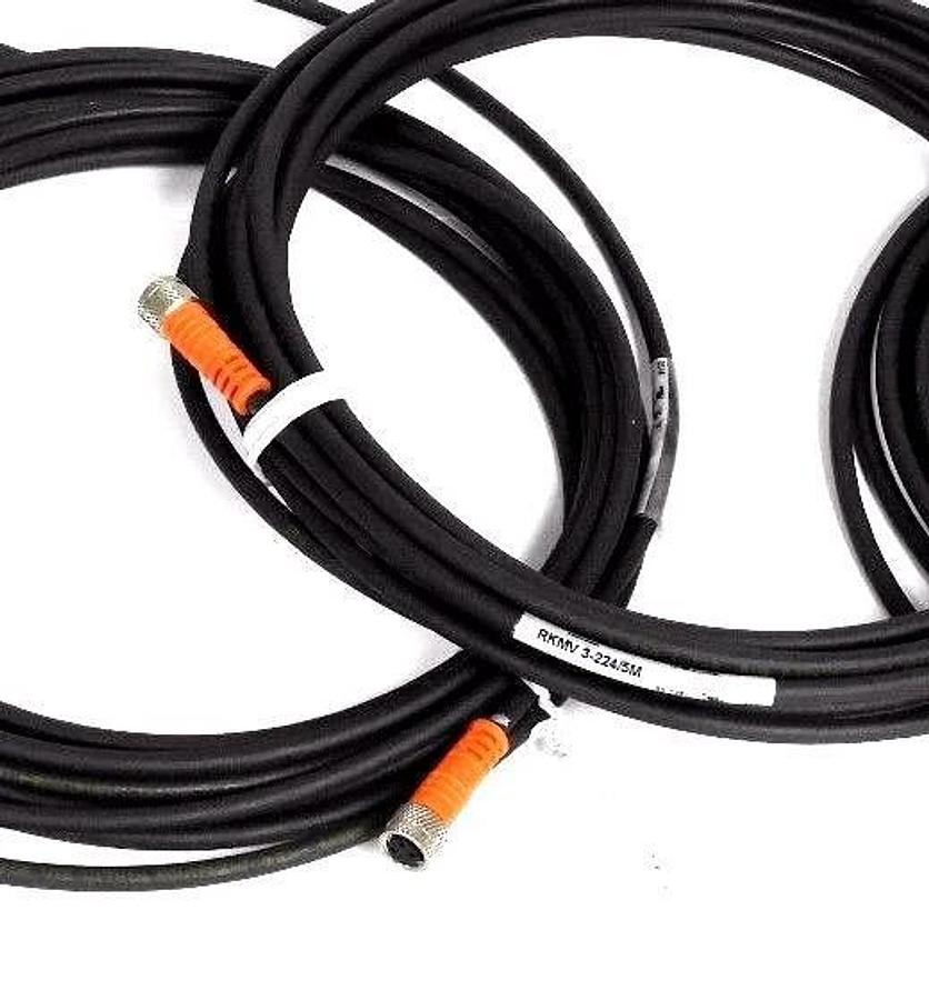 LOT OF 3 LUMBERG RKMV 3-224/5M CABLES 3A 125V, RKMV3224/5M