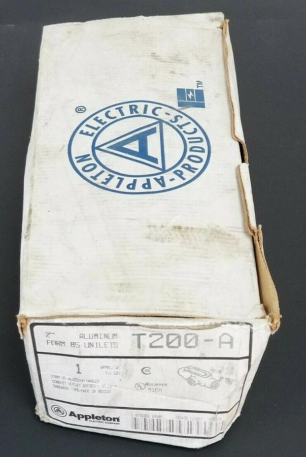 Used NIB APPLETON T200-A 2'' ALUMINUM FOR 85 UNILETS T200A