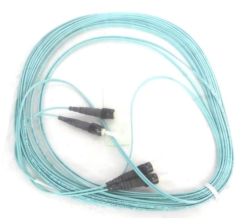 Used NEW LOTDAMST ST/ST 50/125 DUPLEX PVC LZR OPT AQ FIBER OPTIC CABLE LENGTH: 28F