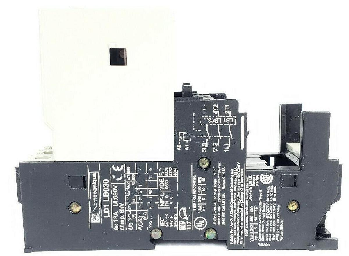 Used TELEMECANIQUE LD1-LB030N CONTACTOR BREAKER 21V/50HZ 24V/60HZ LD1-LB030 LD1LB030N