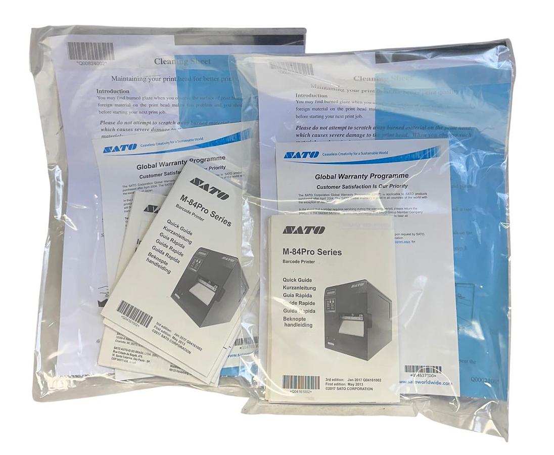Used 2 SATO M-84Pro SERIES BARCODE SCANNER THERMAL HEAD CLEANING SHEETS 300m RUN NSMP