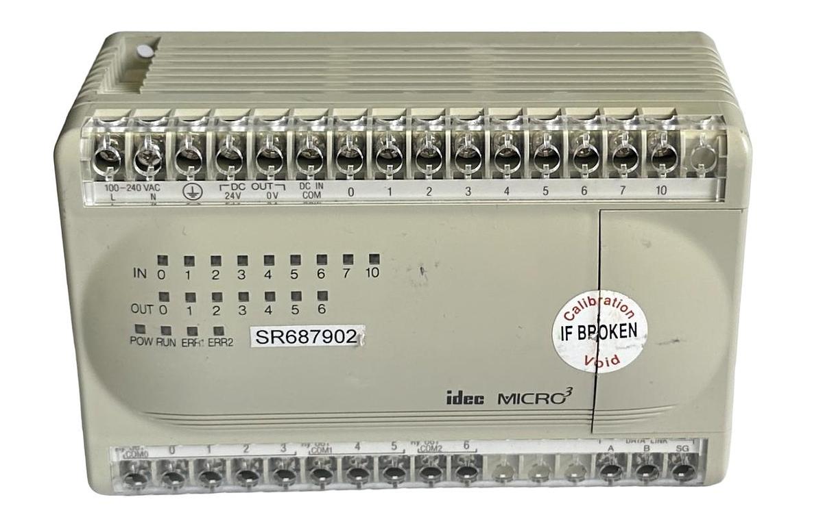 Used IDEC FC2A-C16A1 / FC2AC16A1 MICRO3 PLC CONTROLLER 100-240VAC 50/60Hz 30VA