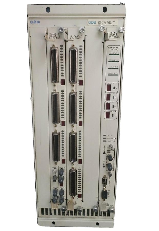 Used ODS 750-0414-101 MODEL 1097 4SLOT CHASSIS W/ 1094-BTM, 1094-BTML & 1094-ENC4-040