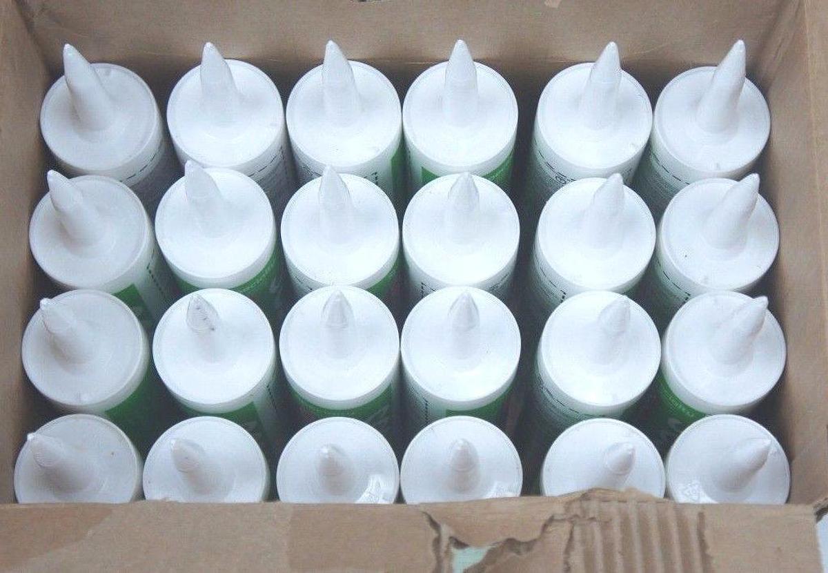 NEW GE SCS1000 CONTRACTORS SILICONE SEALANT WHITE, CASE OF 24, SCS1002 12C