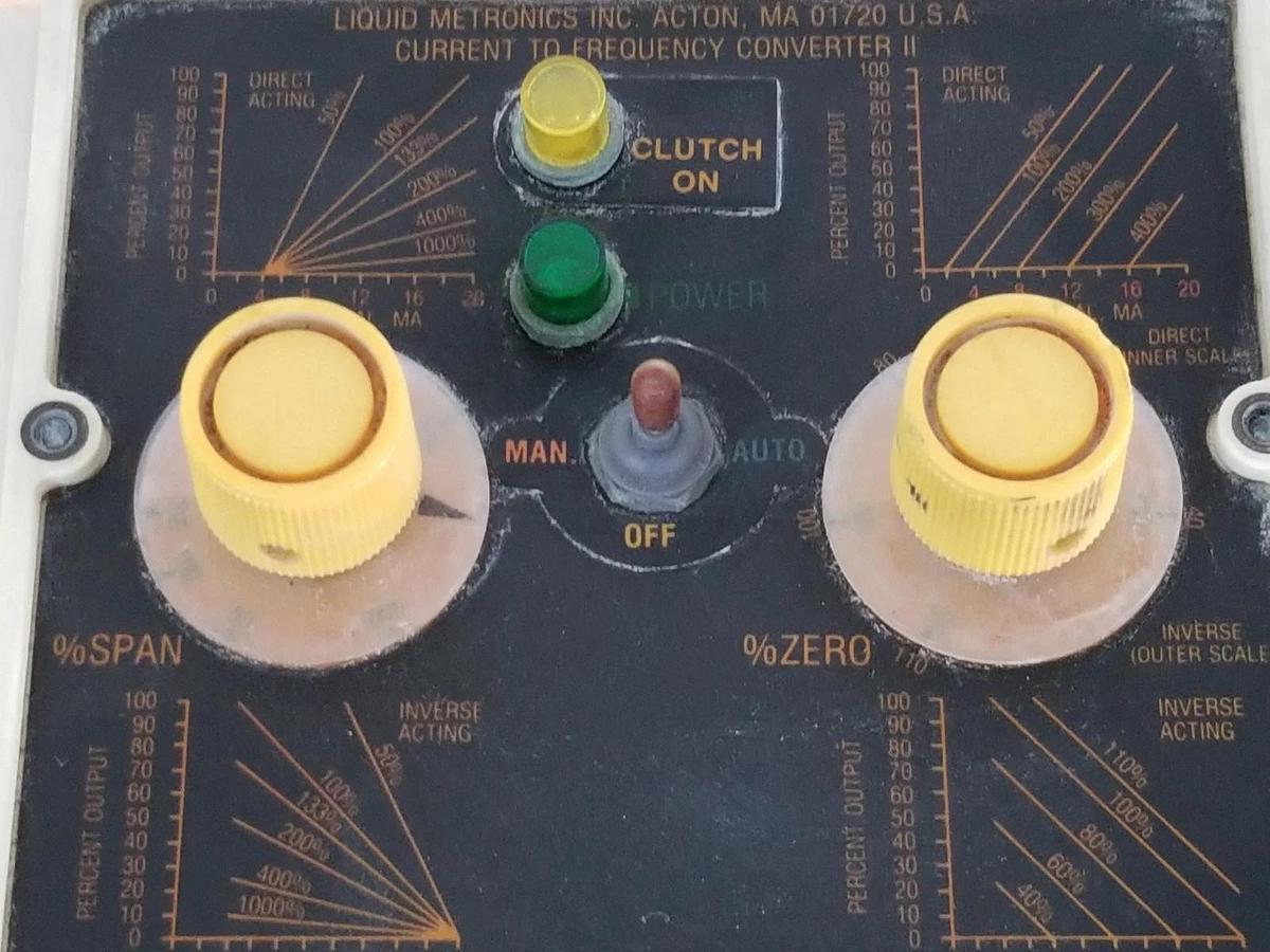 Used LIQUID METRONICS INC. MODEL: 28756 CURRENT TO FREQUENCY CONVERTER II 120V 1.0A