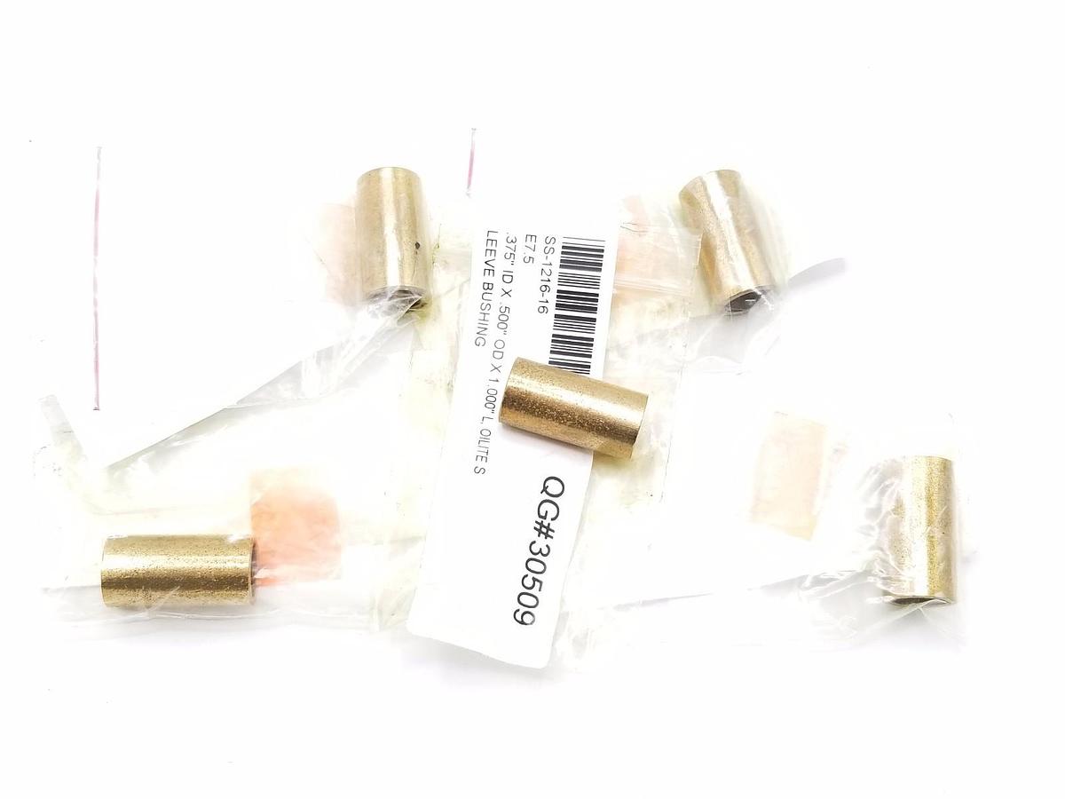 Used LOT OF 5 NEW ISOSTATIC SS-1216-16 BRONZE OILITE SLEEVE BUSHINGS