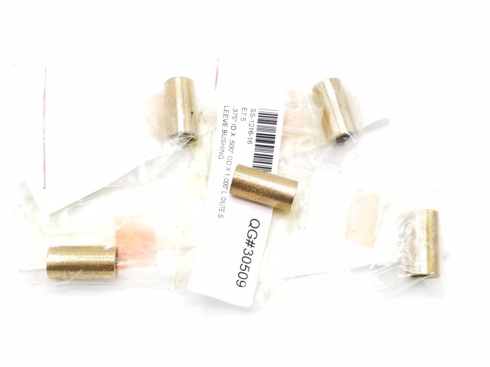 Used LOT OF 5 NEW ISOSTATIC SS-1216-16 BRONZE OILITE SLEEVE BUSHINGS