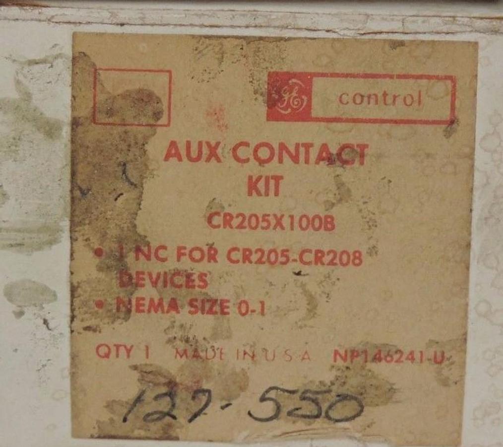 Used NIB GENERAL ELECTRIC CR205X100B AUXILIARY CONTACT