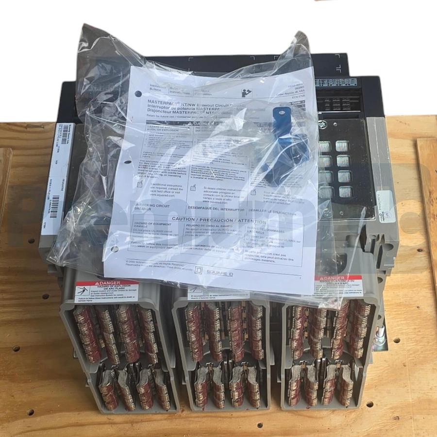 Used Square D WL3GGR44A9DFBBWPEA MasterPact NW25H 3P 2500A Breaker w/Micrologic Trip
