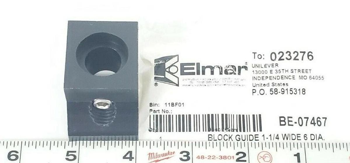 Used NEW ELMAR BE-07467 BLOCK GUIDE 1-1/4'' WIDE 6'' DIA. BE07467