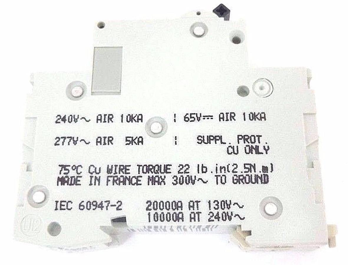 NIB SQUARE D MULTI 9 C60 MINIATURE SUPPLEMENTARY PROTECTOR 24430, 6A, 1POLE