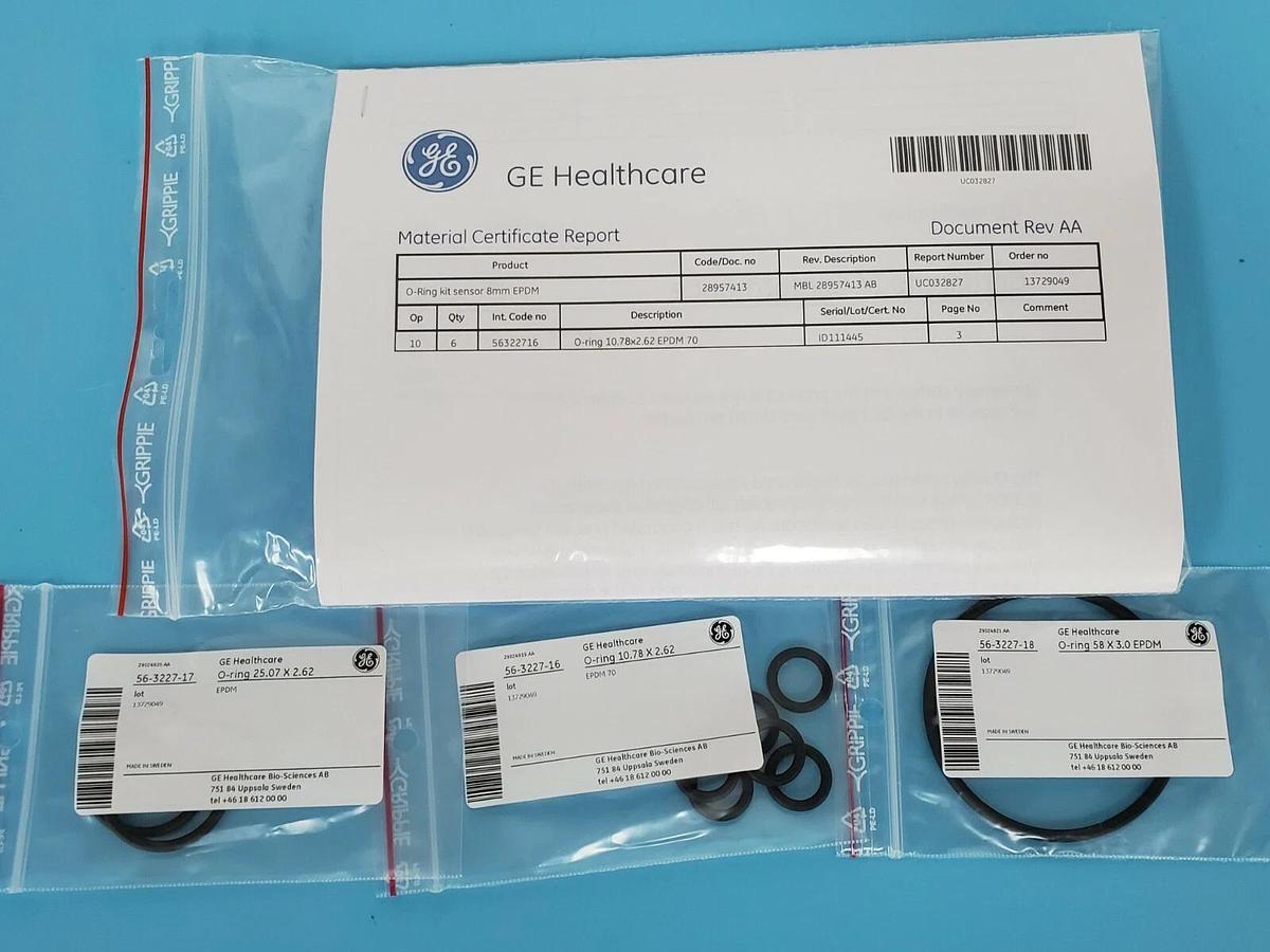 Used NIB GE HEALTHCARE 28-9574-13 O-RING KIT SENSOR 8MM EPDM 28957413