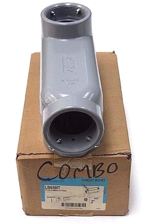 Used NIB CROUSE HINDS LB65MT 2" LB COMBO FITTING SIZE: 2" CONDUIT BODIES