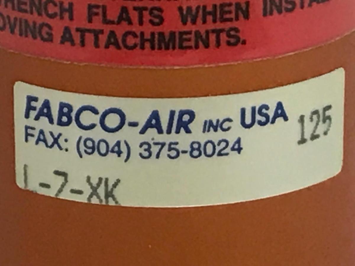 Used NEW FABCO-AIR I-7-XK PANCAKE CYLINDER 3/4" BORE
