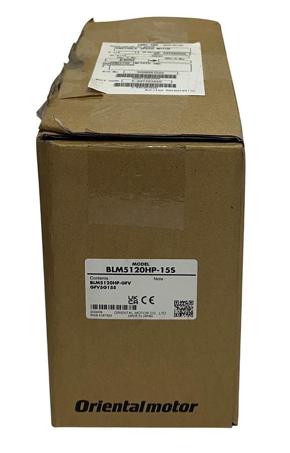 Used ORIENTAL MOTOR BLM5120HP-15S BRUSHLESS GEAR MOTOR 0-240V 120W 3000RPM NSMP