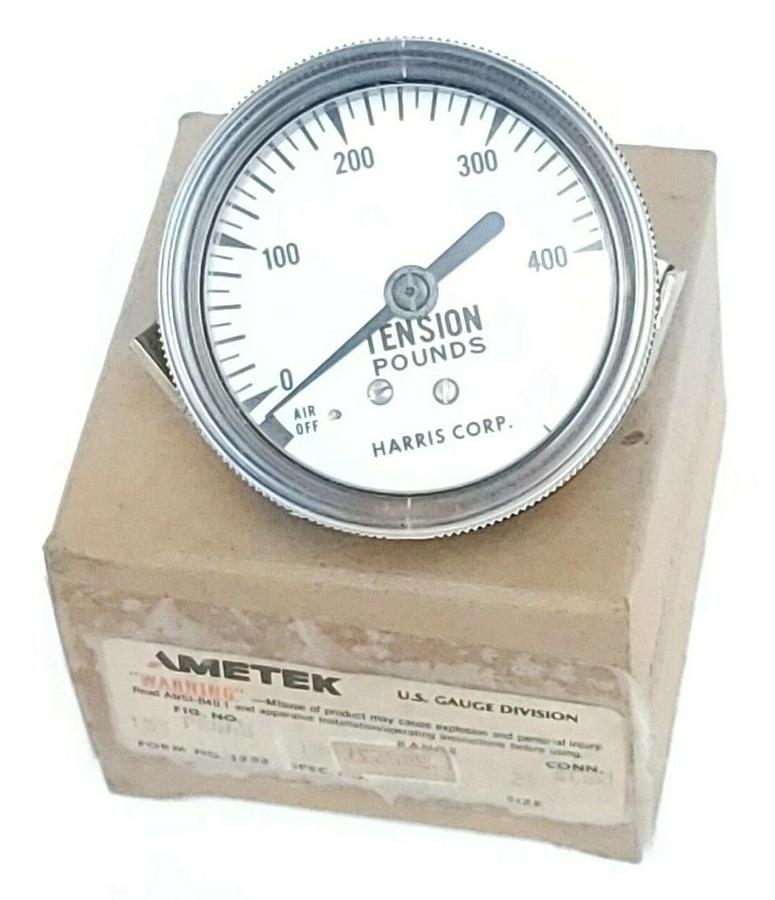 LOT OF 5 NEW AMETEK P844U GAUGES 2-1/2'' 0-400 TENISION POUNDS